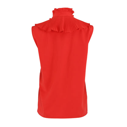 CONTINUE PERNILLE PLISSE TOP RED