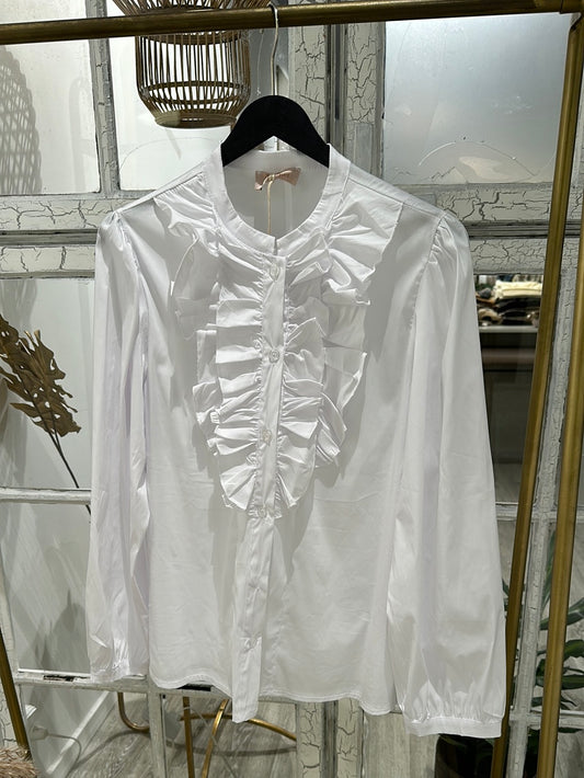 WHITE FRILL SHIRT 66723