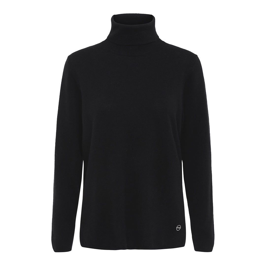 BTF CASHMERE TURTLE NECK 50107 BLACK