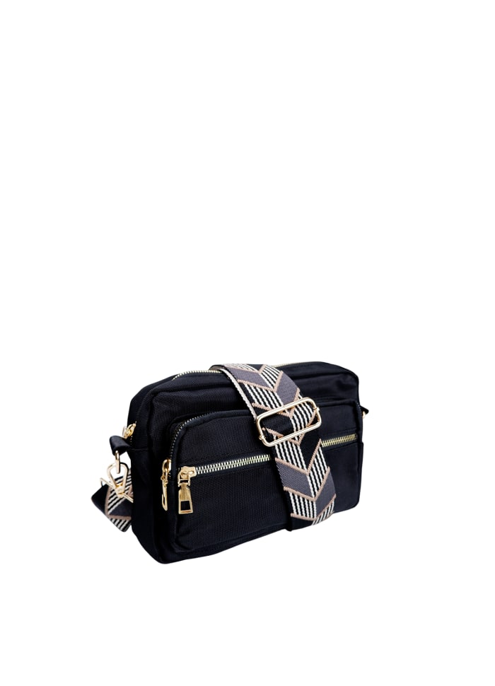 BLACK COLOUR VANDA DELUXE CROSSOVER BAG