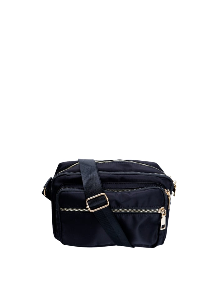 BLACK COLOUR VIGGY BIG NYLON BAG