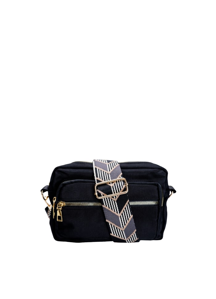 BLACK COLOUR VANDA DELUXE CROSSOVER BAG