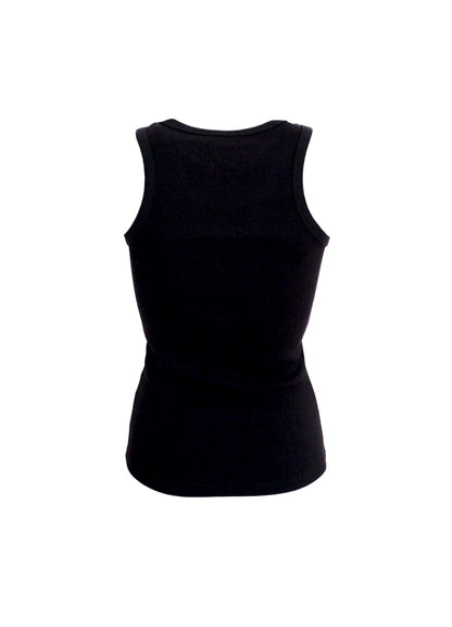 BLACK COLOUR ENA RIP TANK TOP