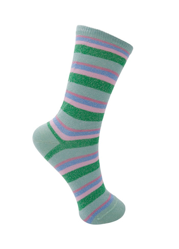 BLACK COLOUR BRANDI STRIPED SOCK