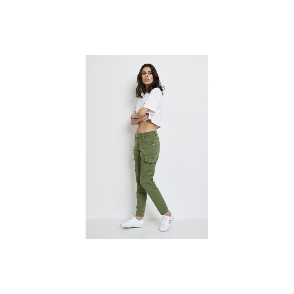 MARTA DU CHATEAU KAKI LADIES JEANS - Boutique Trine