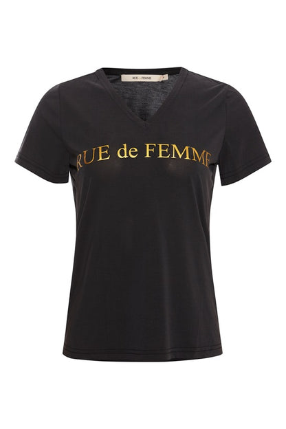 RUE DE FEMME RIE V-NECK TEE - Boutique Trine