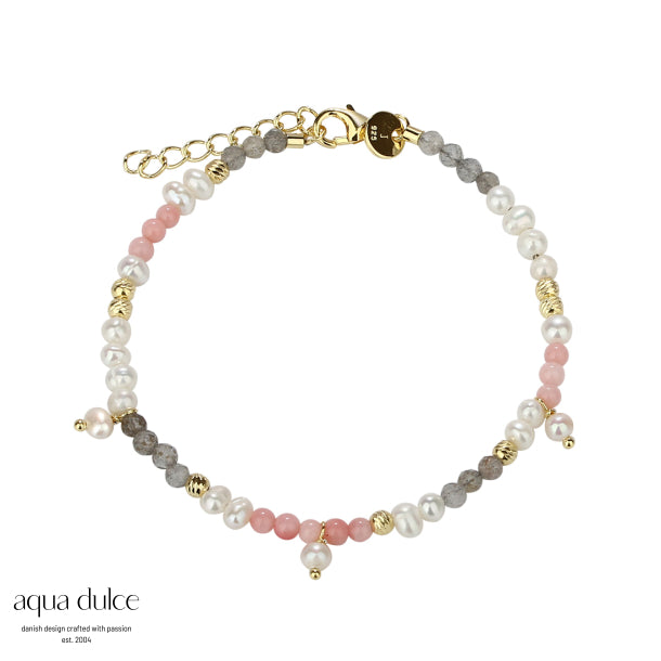 AQUA DULCE OPAL LOVE ARMBÅND I FOGYLDT STERLING SØLV - Boutique Trine