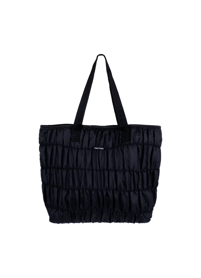 BLACK COLOUR PLEAT SHOPPER - Boutique Trine